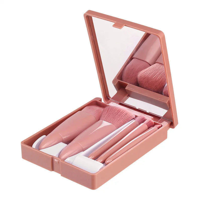 KITS 5 Pçs Pincéis De Maquiagem com Espelho