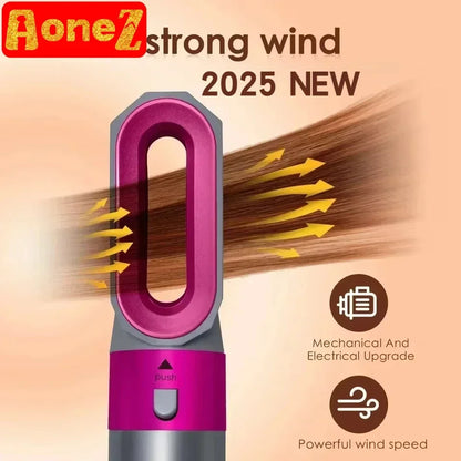 Modelador de cabelo 5 em 1 de baixo ruído, modelador profissional de cachos, alisamento e secagem de cabelos, escovas de ar quente de 1000 W