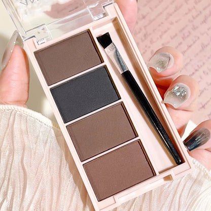 Paleta De Pó Para Sobrancelhas De 4 Cores Com Pincel